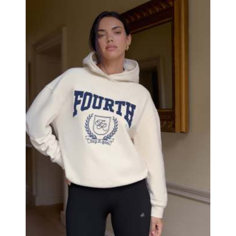 4th & Reckless Harlow oversized hoodie in cream