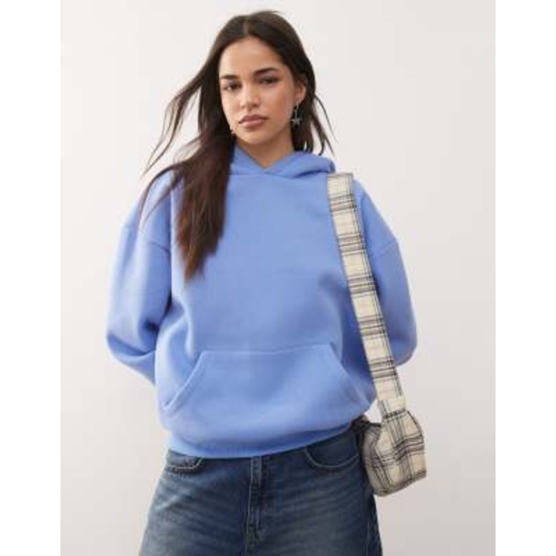 COLLUSION Heavyweight boxy hoodie in blue