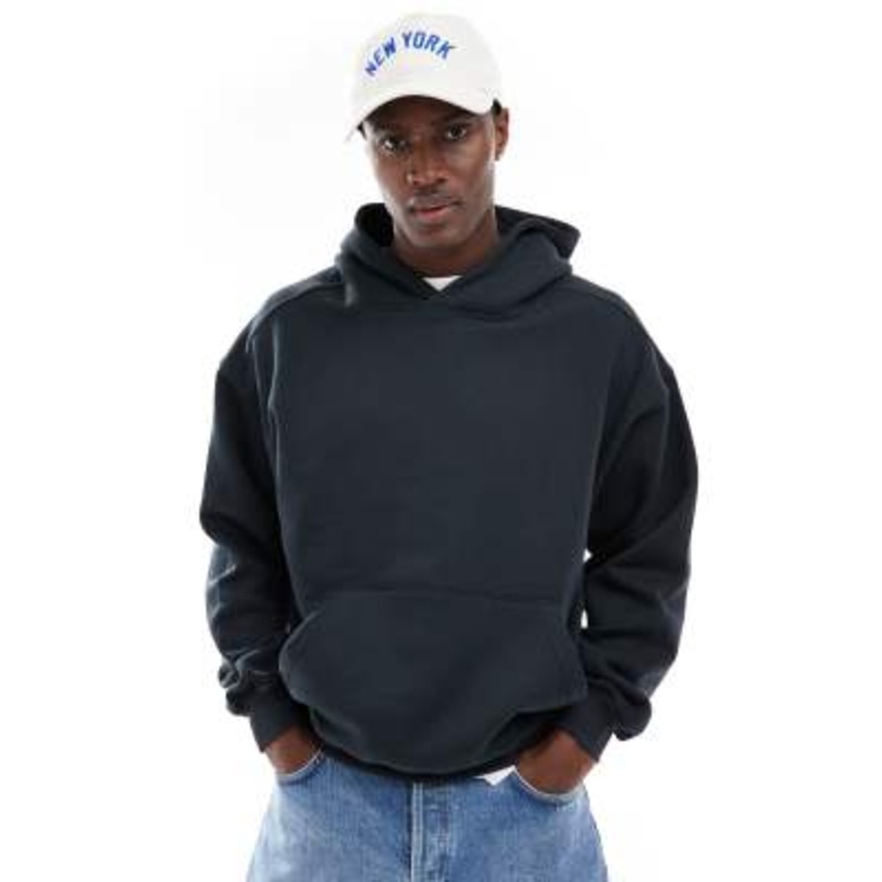 Cotton On boxy fit hoodie in black