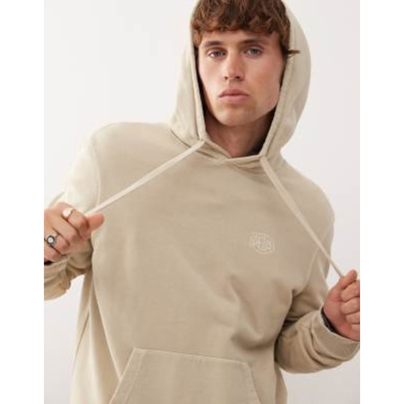 Deus Ex Machina garment dyed hoodie in beige