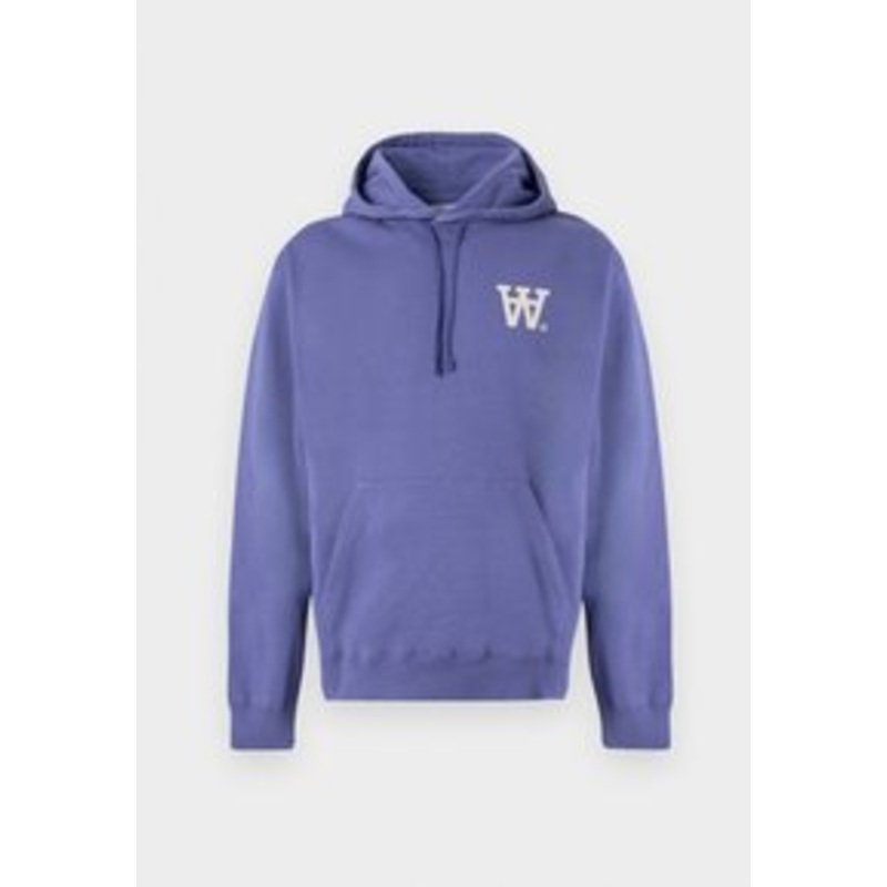 DOUBLE A BY W.W. CASS CHEST PRINT HOODIE UNISEX – Sweatshirt – skipper blue/blau