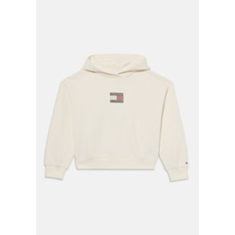 Tommy Hilfiger RHINESTONE FLAG HOODIE – Kapuzenpullover – ivory silk/offwhite