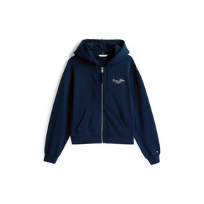 Tommy Hilfiger SCRIPT ZIP HOODIE – Sweatjacke – dark night navy/dunkelblau