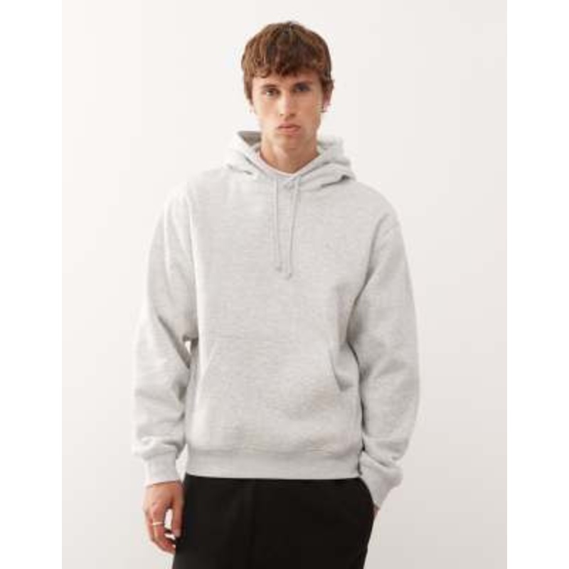 Weekday classic fit hoodie in heather gray