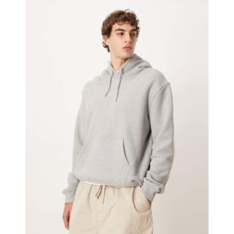 ARKET sueded sweatshirt hoodie in gray