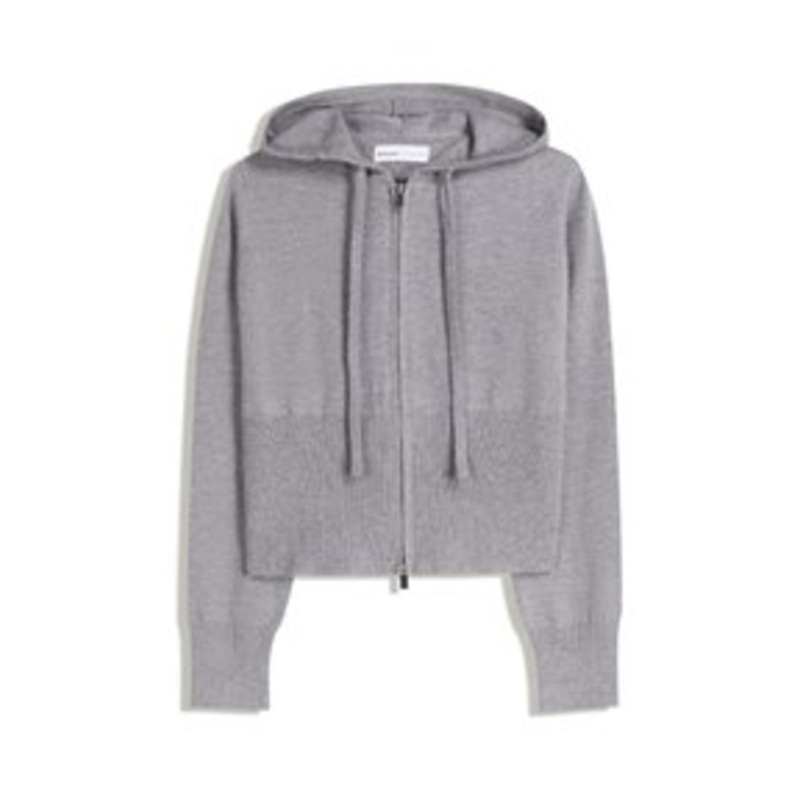 Bershka ZIP-UP HOODIE – Strickjacke – dark grey/dunkelgrau