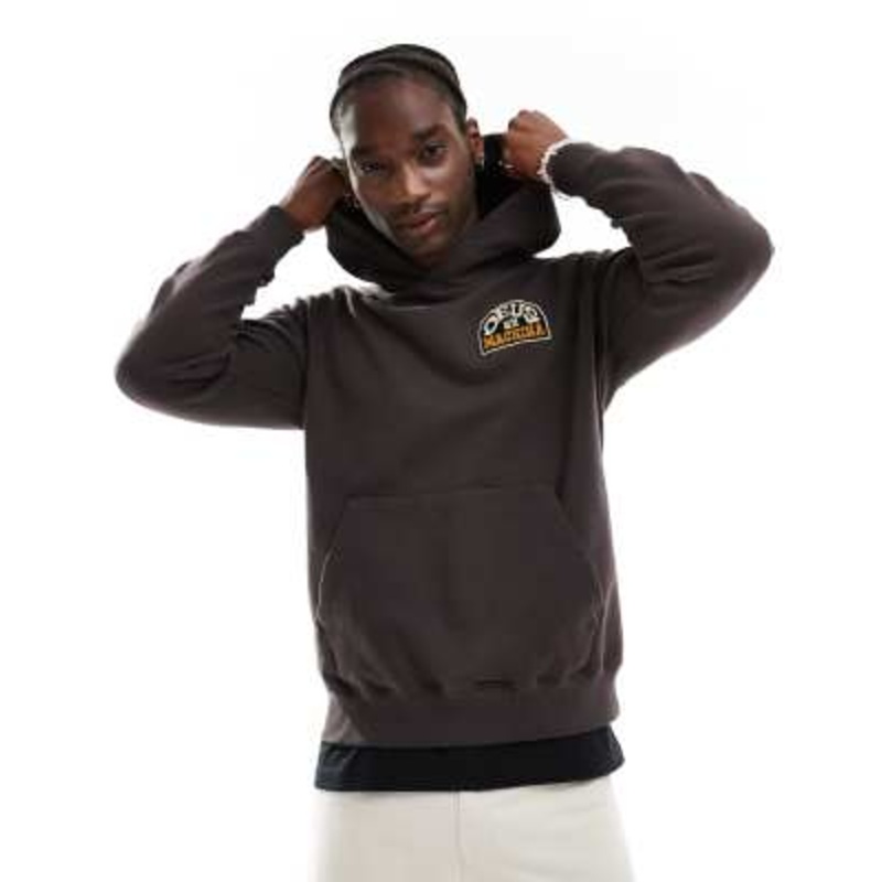 Deus Ex Machina riders friend graphic hoodie in brown