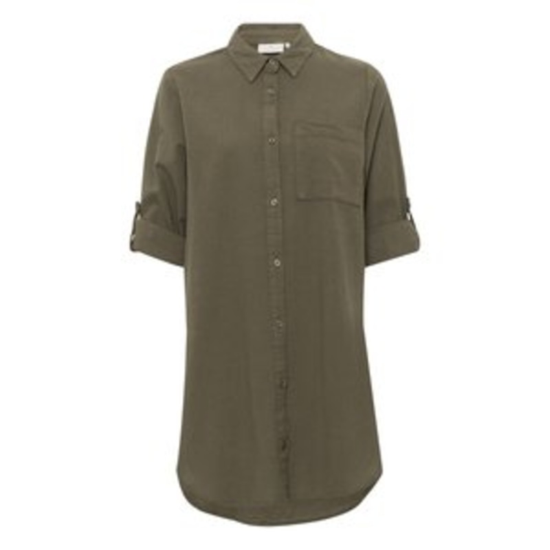 Kaffe NAYA – Hemdbluse – grape leaf/tanne