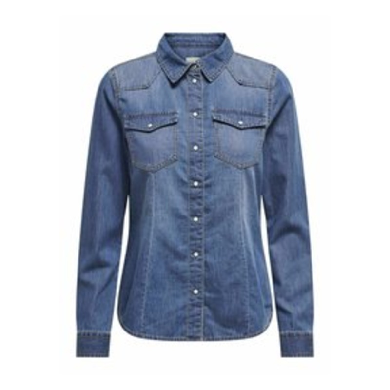 ONLY ONLALEXA SHIRT ANA – Hemdbluse – medium blue denim/blue denim