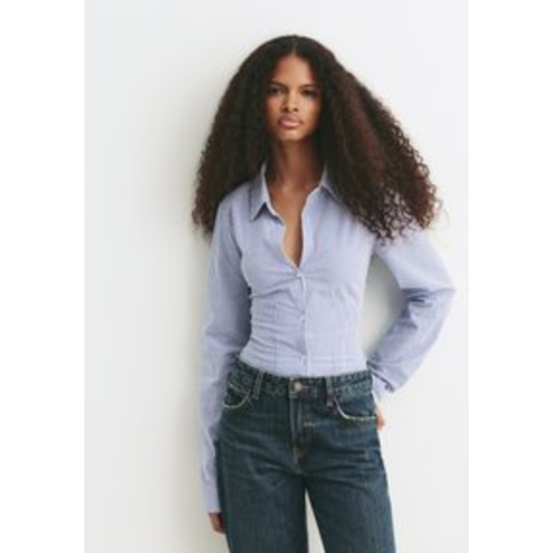 PULL&BEAR Hemdbluse – blue/blau