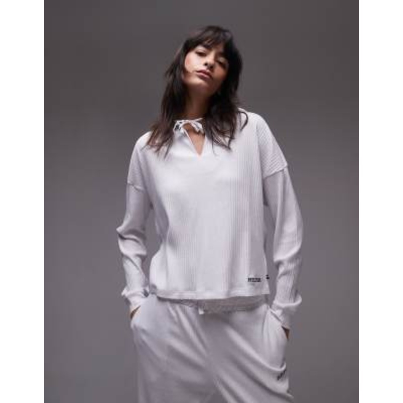 Tommy Hilfiger logo lounge hoodie in white