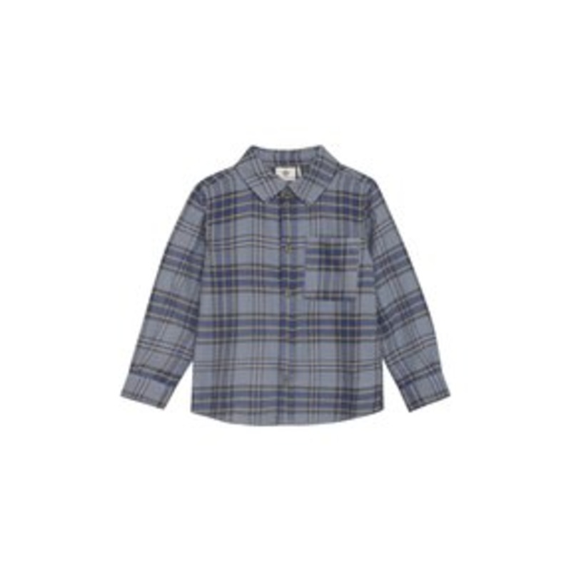 EN FANT LONG SLEEVES CHECK – Hemd – flint stone/blau