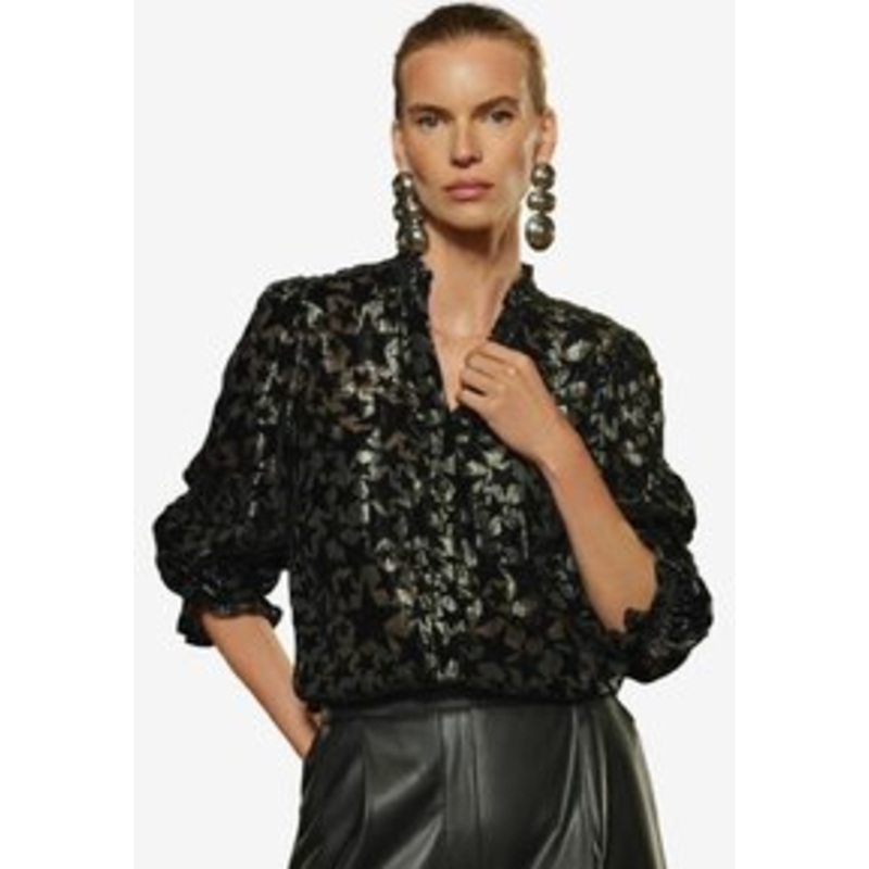 Love & Roses REGULAR FIT – Hemdbluse – black star printed/schwarz