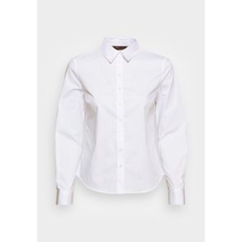 Marks & Spencer Cotton Rich FITTED WORKSHIRT – Hemdbluse – white/wei