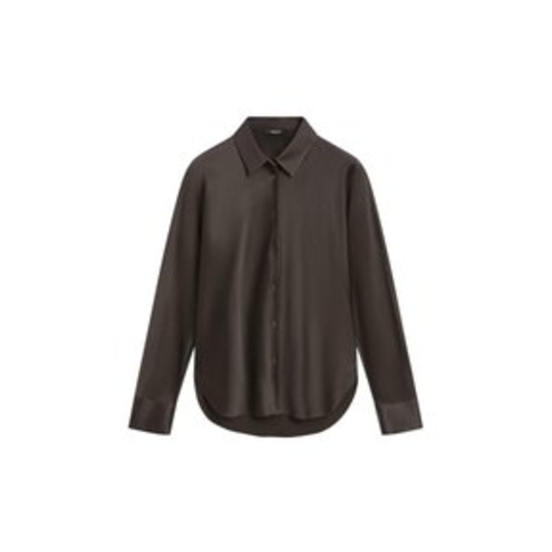 Massimo Dutti Hemdbluse – dark brown/dunkelbraun