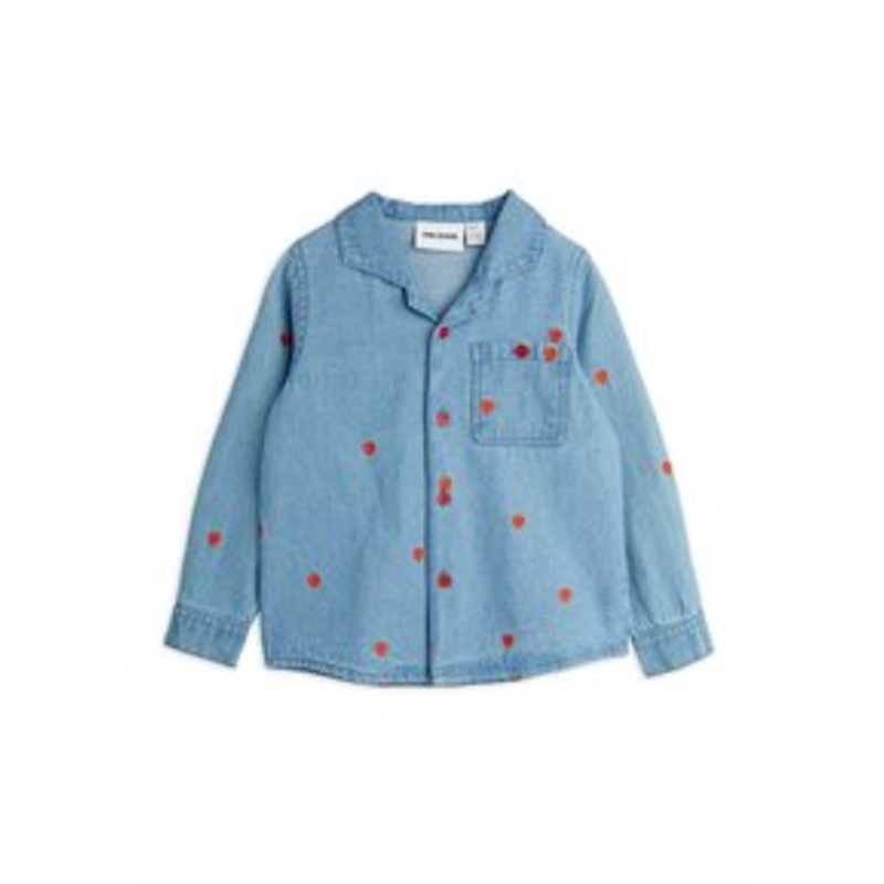 Mini Rodini HEARTS SHIRT UNISEX – Hemdbluse – blue/blau