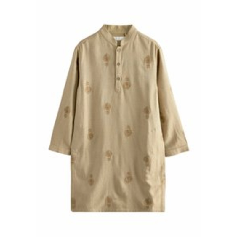 Next EMBROIDERED – REGULAR FIT – Hemd – neutral leaf emb/beige