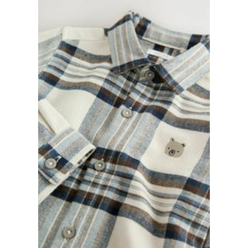 Next REGULAR FIT – LONG SLEEVE CHECK CHARACTER – Hemd – blue ecru/blau