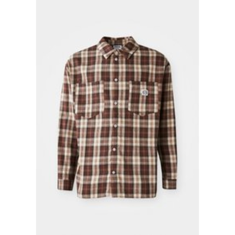 Noisy May NMZOE CHECK SHIRT UNISEX – Hemdbluse – morel/white/mehrfarbig