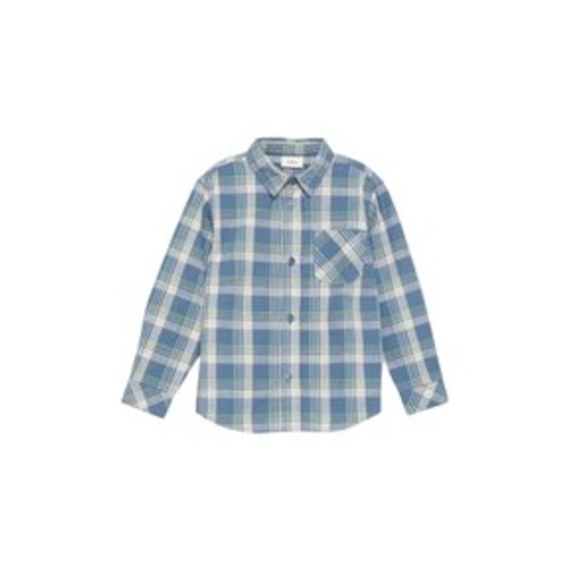 s.Oliver KARIERTES  – Hemd – blassblau/hellblau