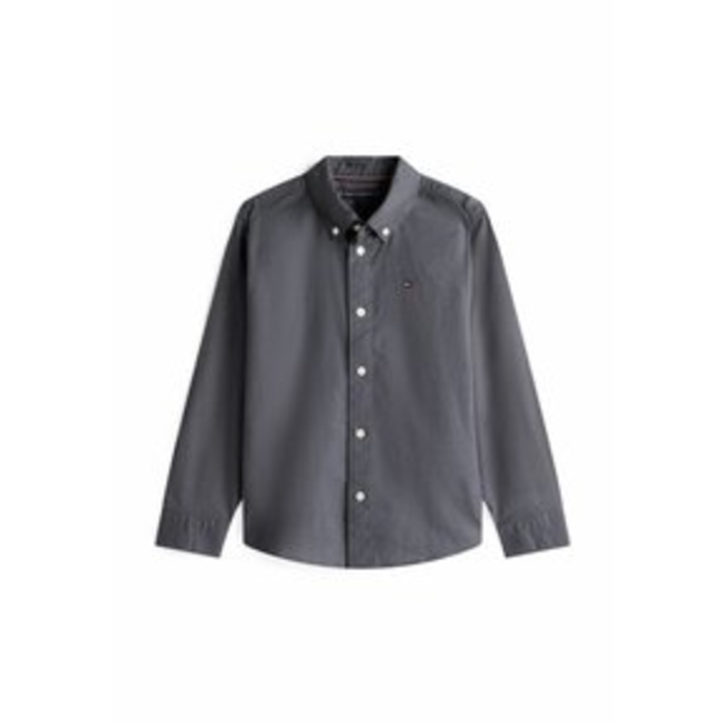 Tommy Hilfiger FLAG SHIRT – Hemd – washed black/dunkelgrau