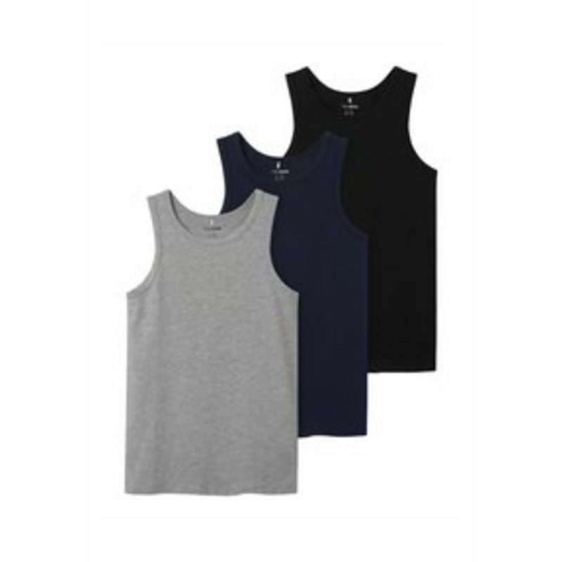 TWO SOON 3ER-PACK – Unterhemd/-shirt – black/schwarz