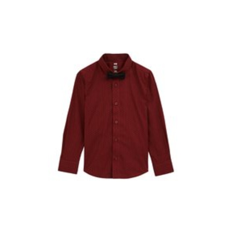 WE Fashion Hemd – vintage red/dunkelrot-meliert