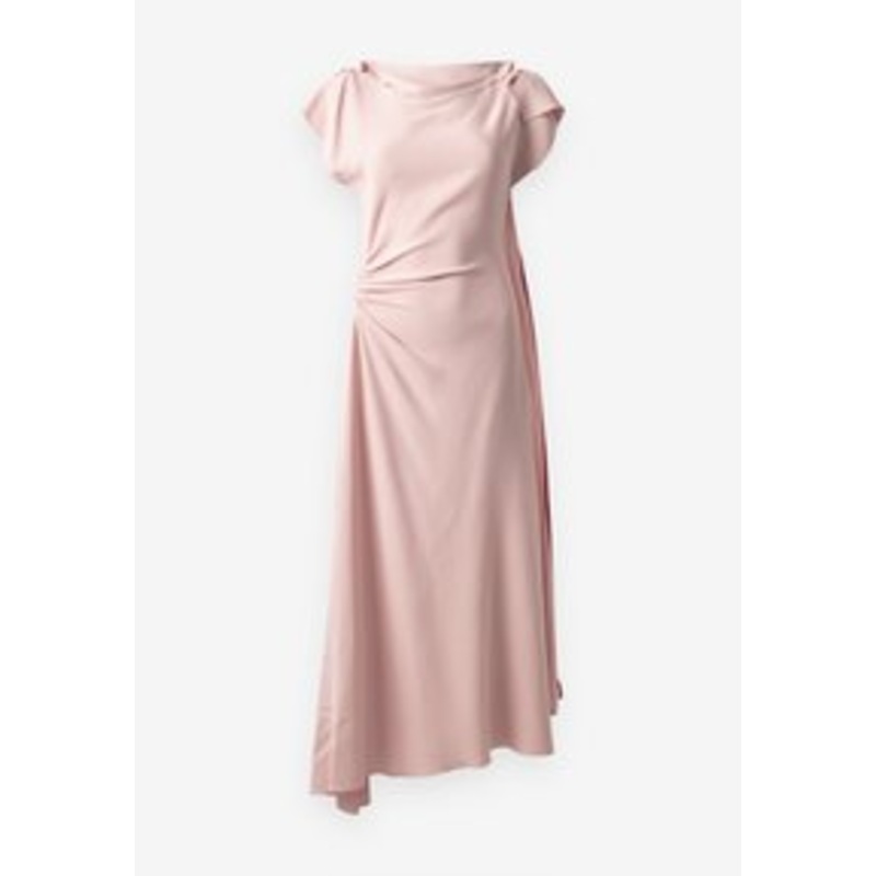 Victoria Beckham DRAPE SLEEVE MIDI DRESS – Freizeitkleid – antique pink/rosa