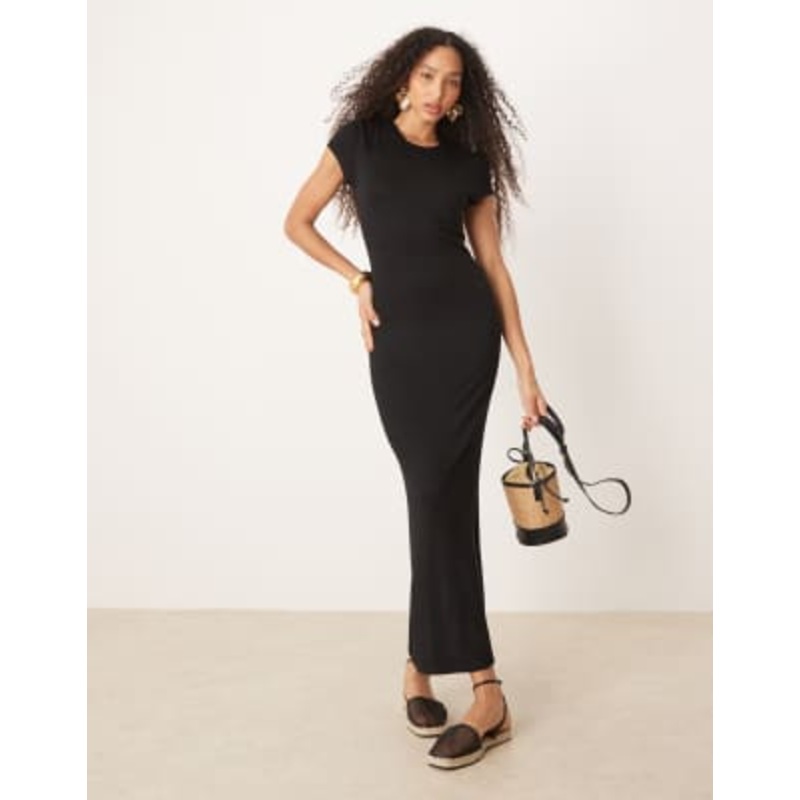 AWARE soft jersey maxi dress in black