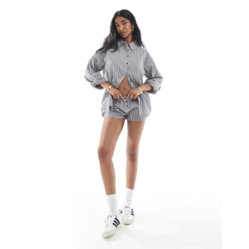 Daisy Street black/white stripe set