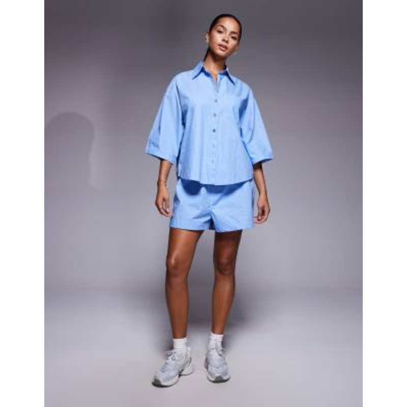 River Island boxy set in blue