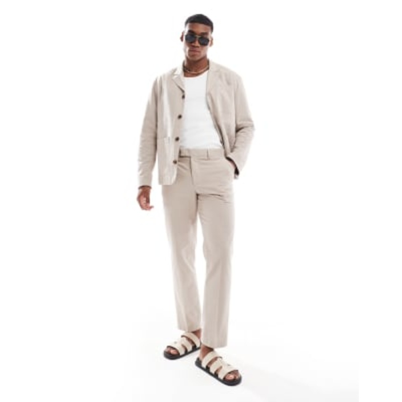 Selected Homme casual seersuker set