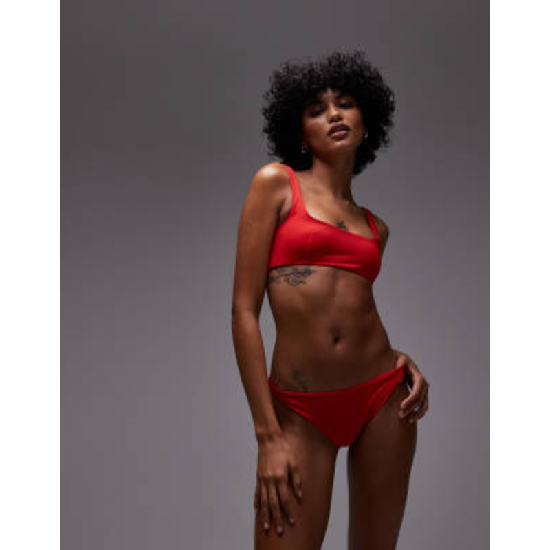 ARKET mix & match bikini top and bottoms set in red
