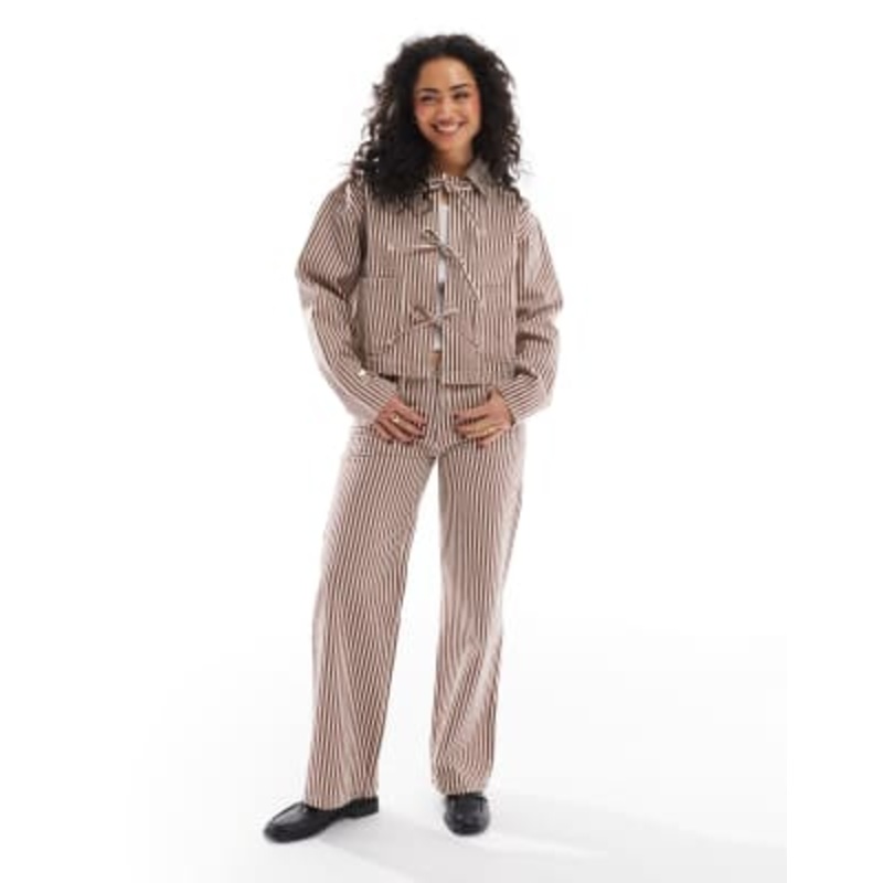 Daisy street denim stripe set