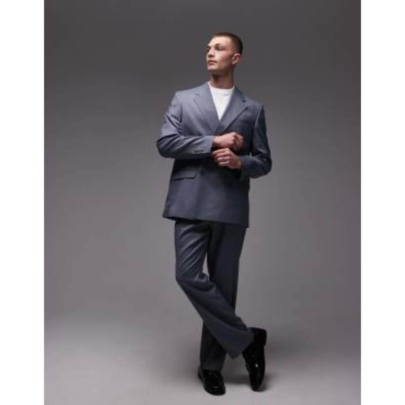 Topman relaxed suit in blue