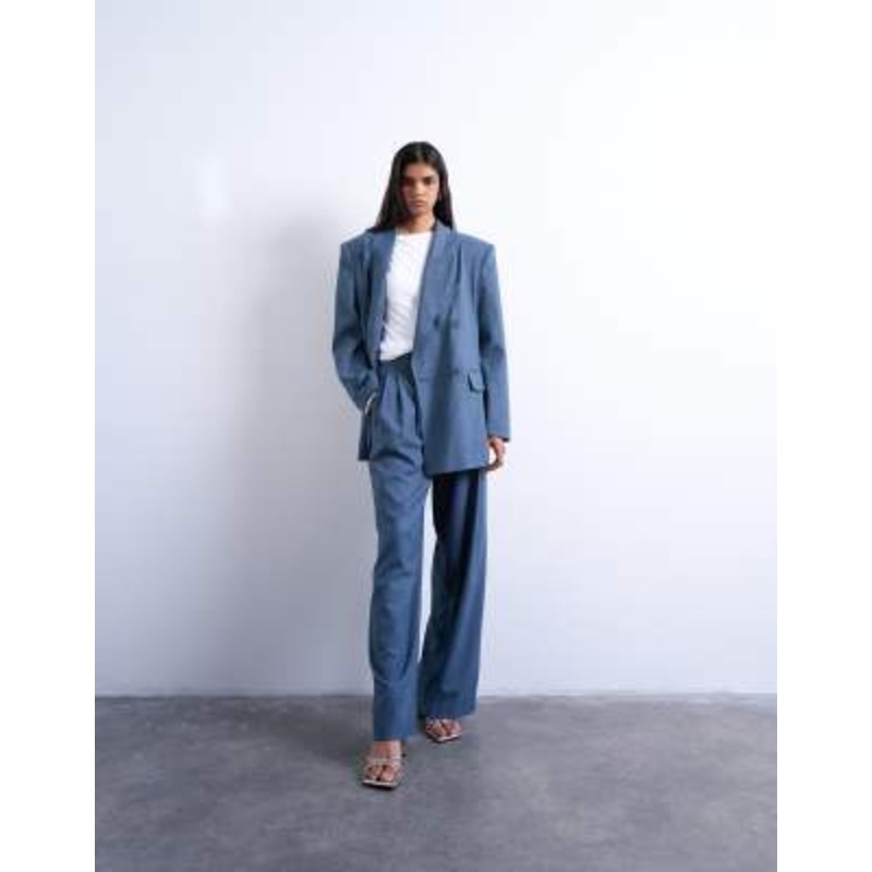 Topshop dark blue suit set
