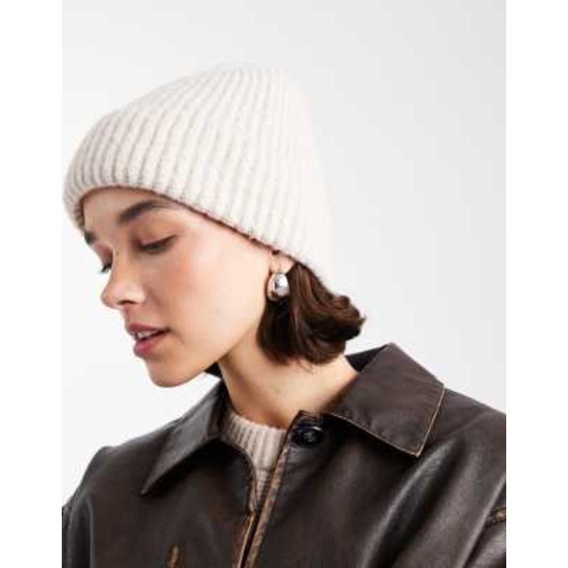 Vero Moda super soft ribbed accessories in cream