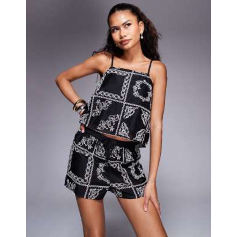 River Island handkerchief set in black