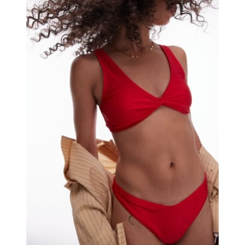 Topshop bikini set in red shimmer