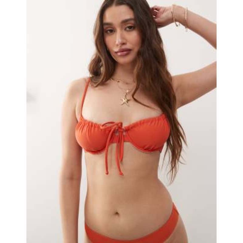 underwire bikini set in burnt orange