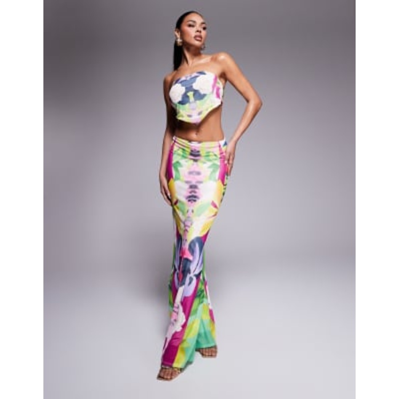 AFRM mesh set in tropical print