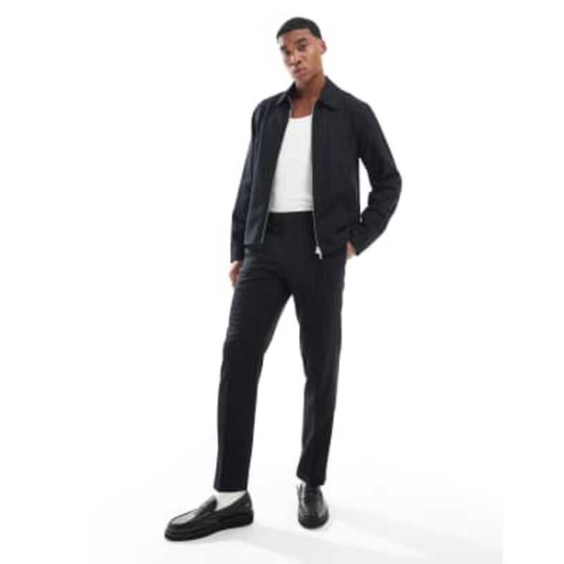 River Island set in navy pinstripe