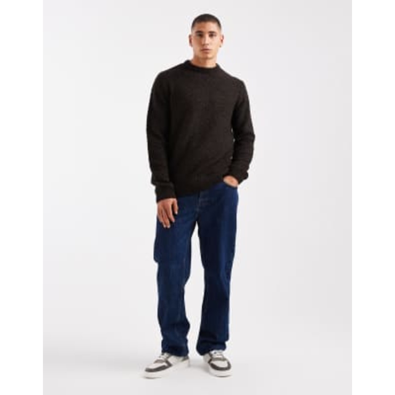 Threadbare crew neck textured knit sweater