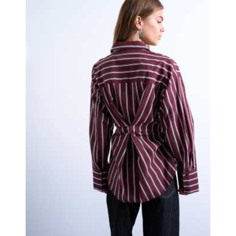 Topshop asymmetric waisted long sleeve shirt set