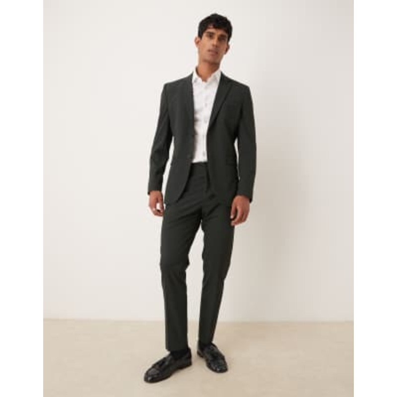 Selected Homme Liam slim suit in green