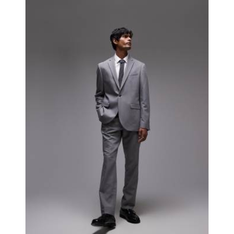 Topman slim suit gray