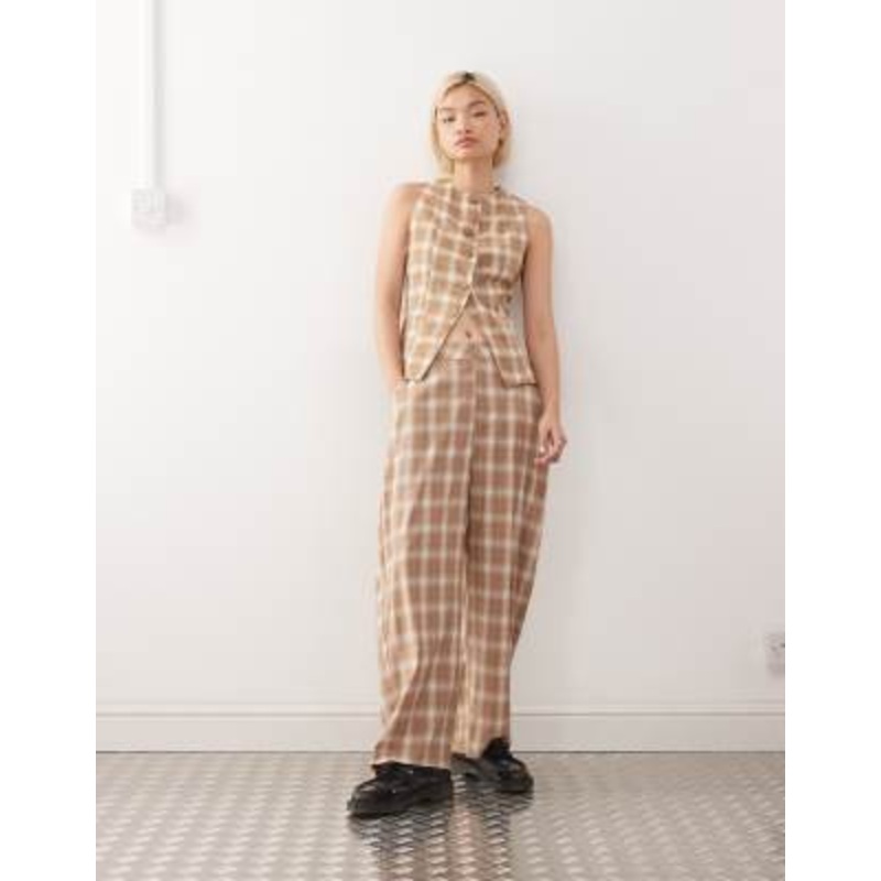 Reclaimed Vintage check tailored set