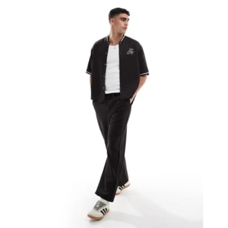 Bershka late dinner club set in brown