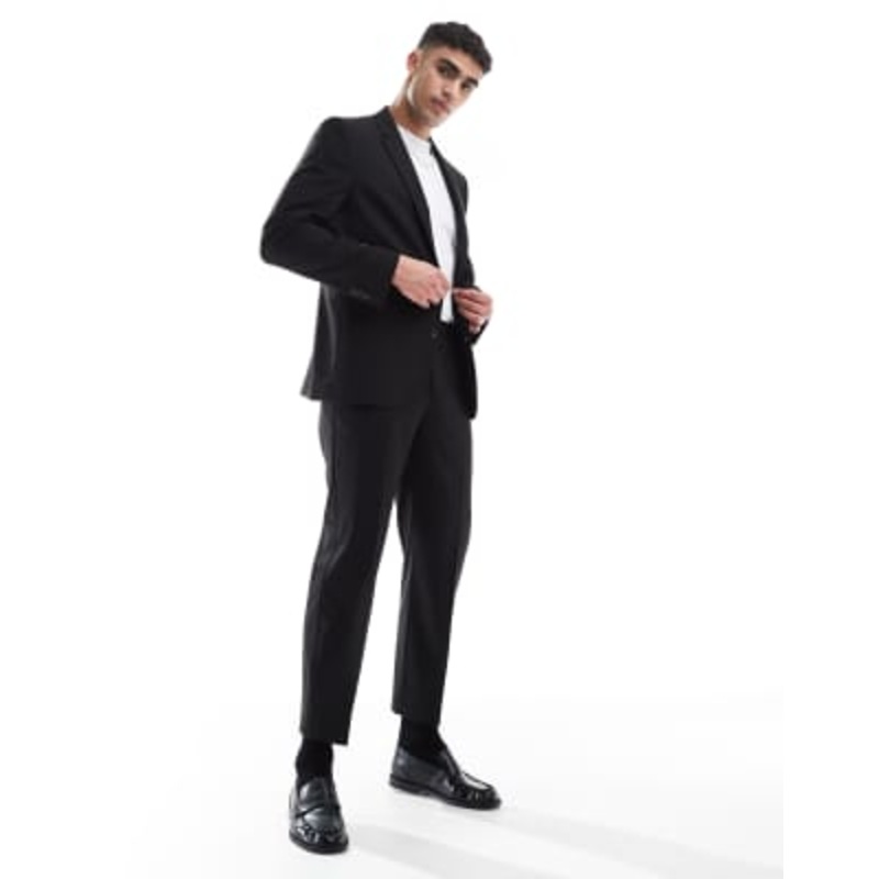 DESIGN black regular fit suit