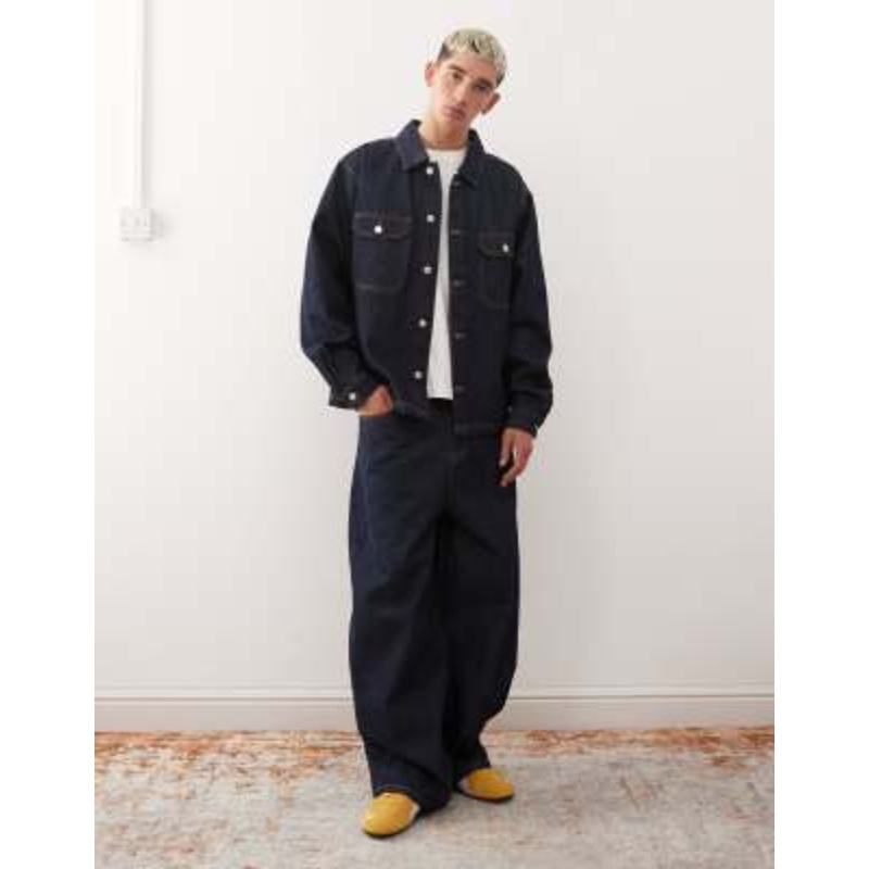 Reclaimed Vintage western set in khaki with contrast stitching